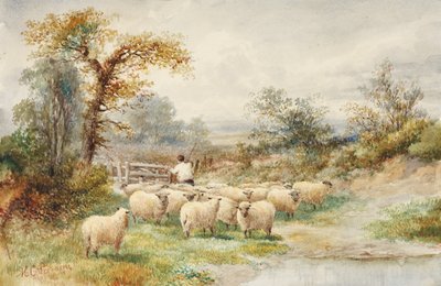 Landscape and Sheep by M.C. Parsons